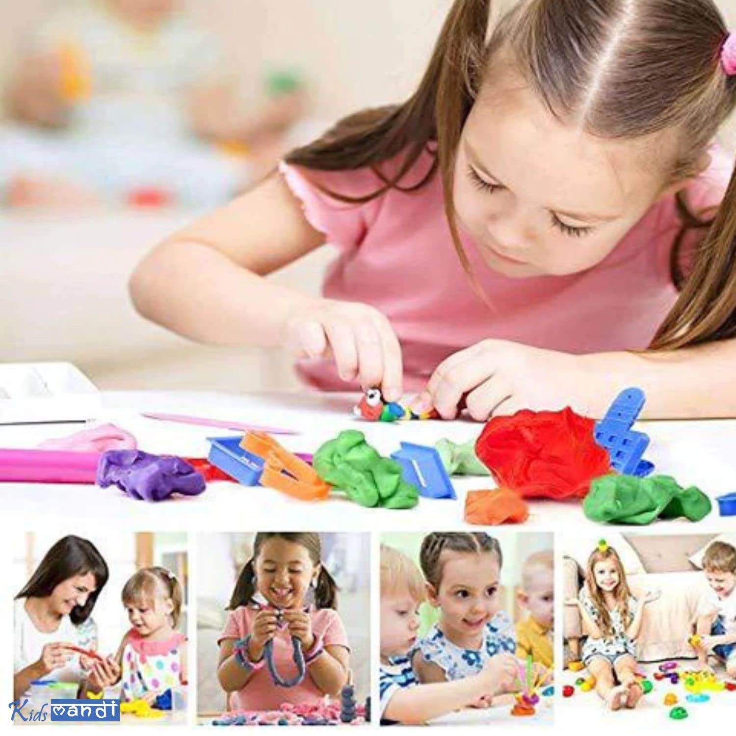 Kids Mandi dough compound case of colors non-toxic assorted ages 2 and up multicolor.