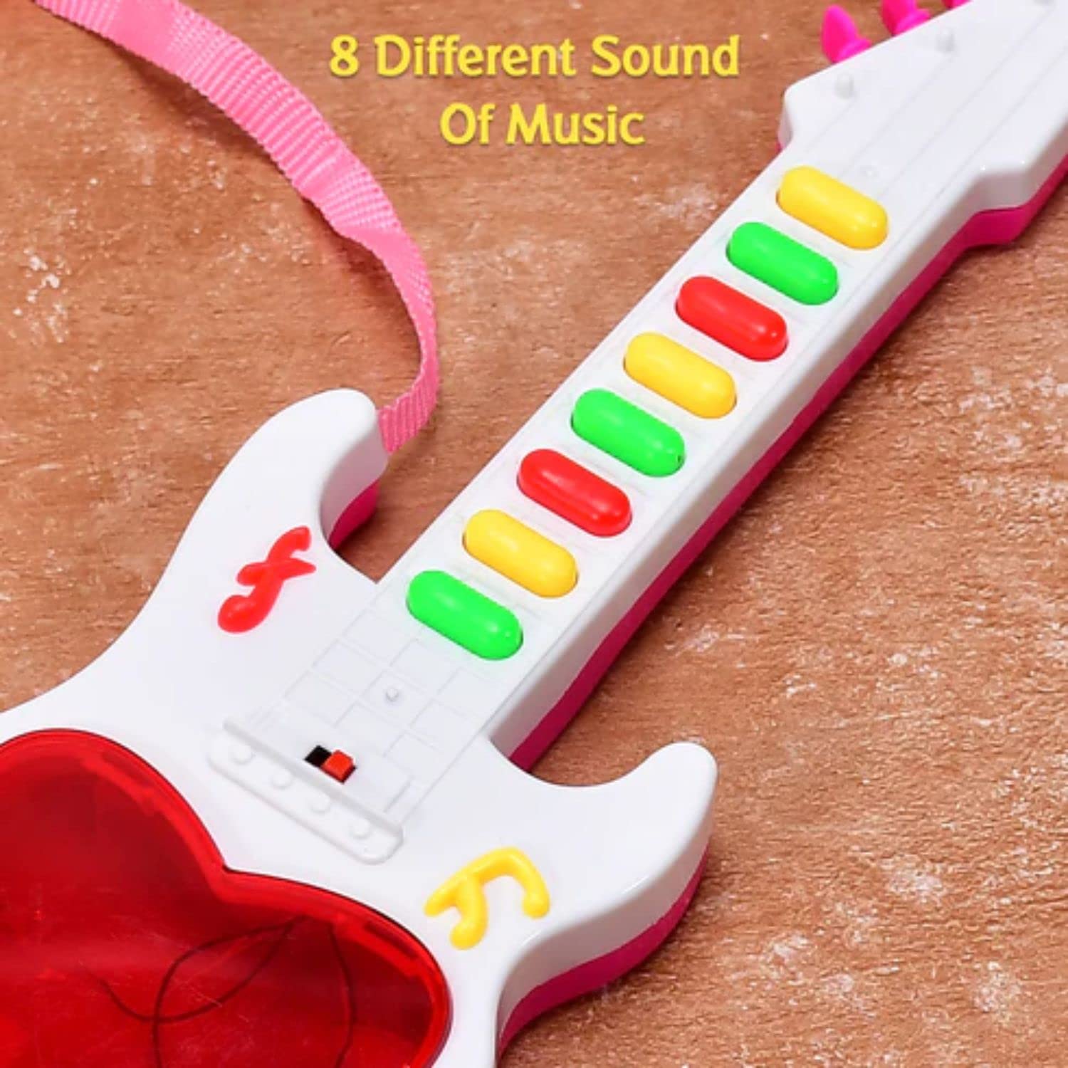 KIDS MANDI Musical Mini Guitar Toy with Rhymes Sound