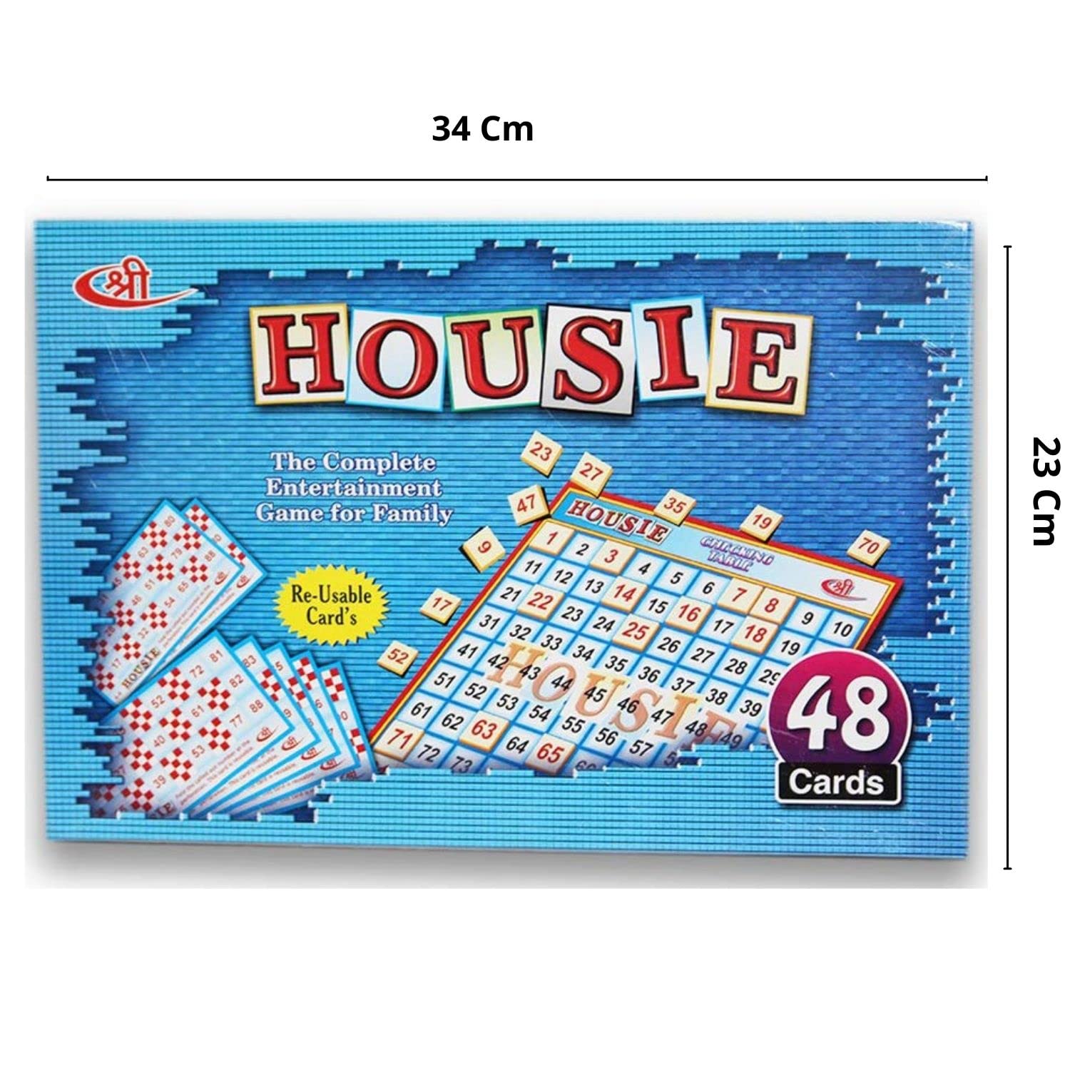 Kids Mandi Tambola Game Set with 48 reusable cards and tiles