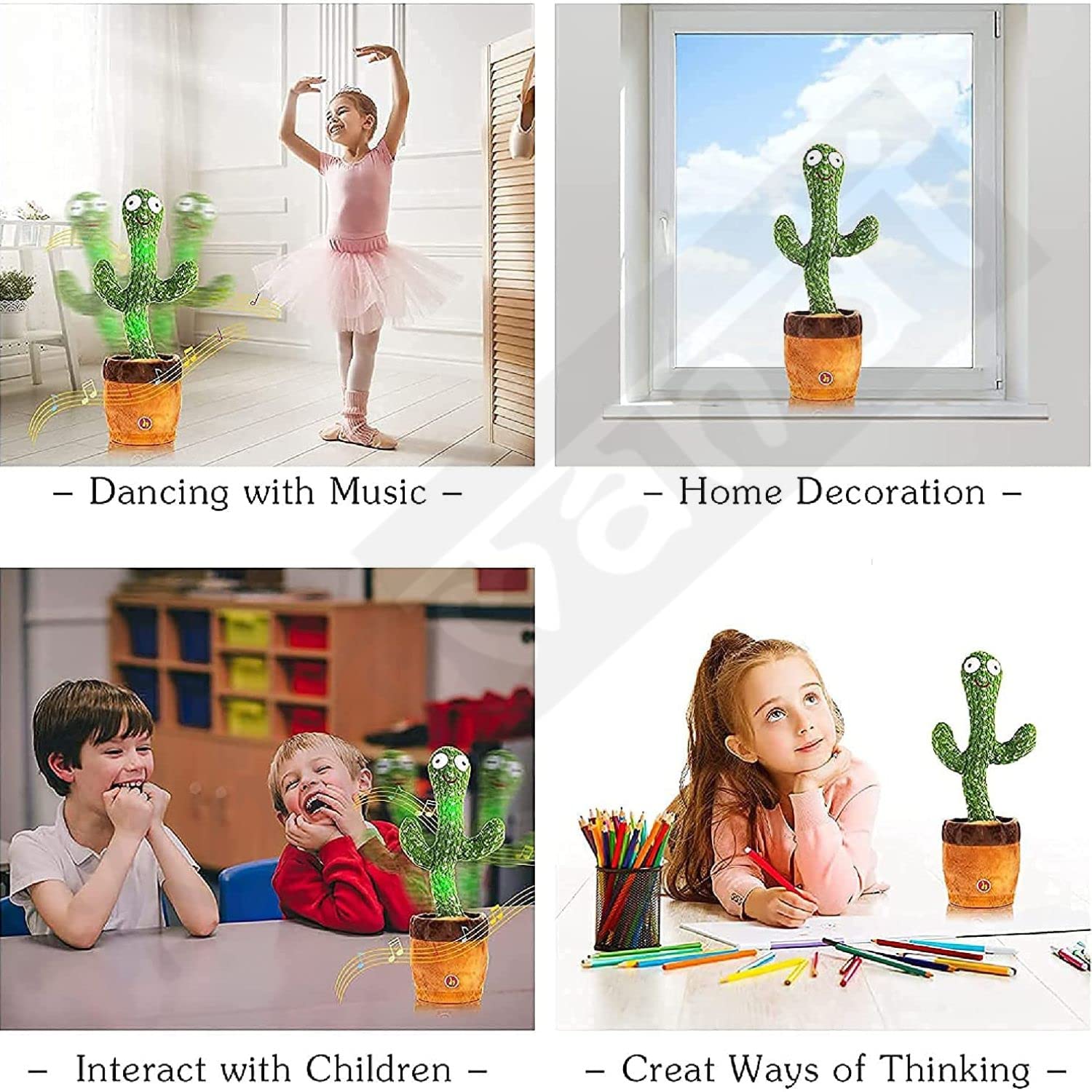 Kids Mandi dancing cactus talking toy toy.